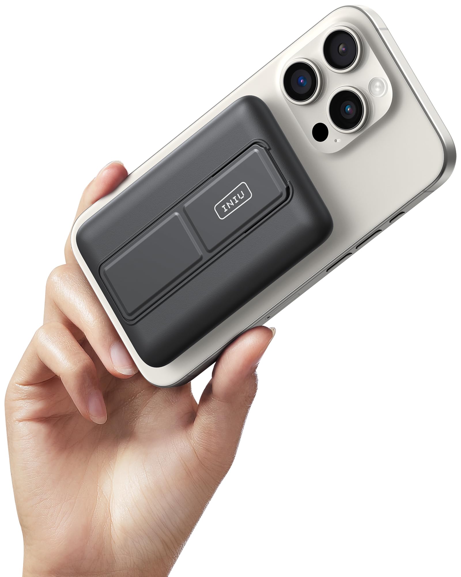 INIU for Magsafe Power Bank, 5500mAh Portable Charger, 20W Fast Wired Charging Battery Pack, Ultra Slim & Lightweight Magnetic Power Bank for iPhone 17/16/15 Series