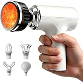 Massage Gun with Heat, Powerful Warming Massage, Home &amp; Travel,White | Massage Gun with Heat, Powerful Heated Massage, Quiet Portable Massager for Home &amp; Travel, Lightweight Design,