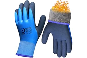 PROGANDA Waterproof Thermal Winter Work Gloves Fleece Liner Insulated Warm for Gardening Car Washing Fishing Outdoor