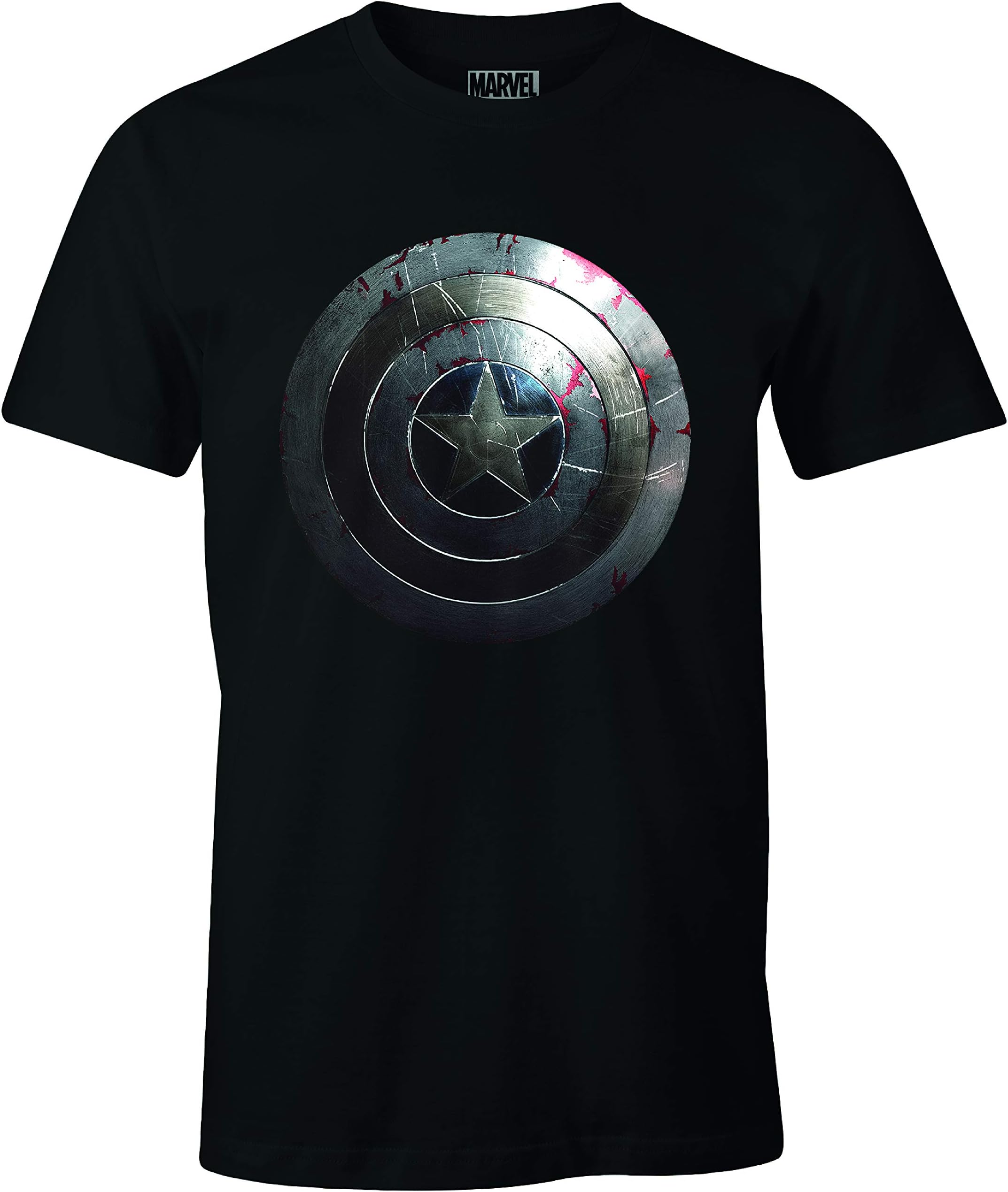 Marvel T-Shirt Captain America – Captain Shield Silver