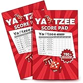 AZUREAL 6" x 9" Score Pad for Yahtzee, 130 Sheets Tear Off Score Pages, Large Print 1560+ Score Games for Scoreboard, Compatible Score Games