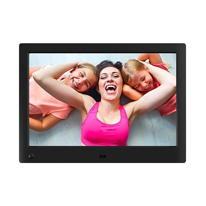 NIX Advance Digitaler Bilderrahmen 10 Zoll X10H. IPS Display. Elektronischer Fotorahmen mit Uhr/Kalender-Funktion. Auto On/Of