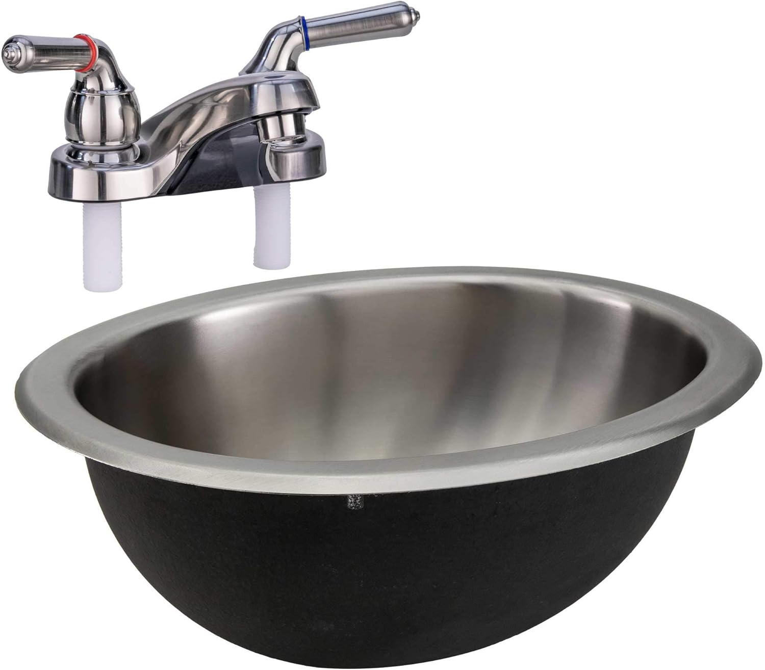 RV 10" x 13" Stainless Steel Oval Sink Single RV Kitchen Sink RV