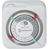 Intermatic TN111K 15-Amp Indoor Timer - Versatile 24-Hour Control - Easy Manual Override and Single 2-Prong Design (1 Pack)