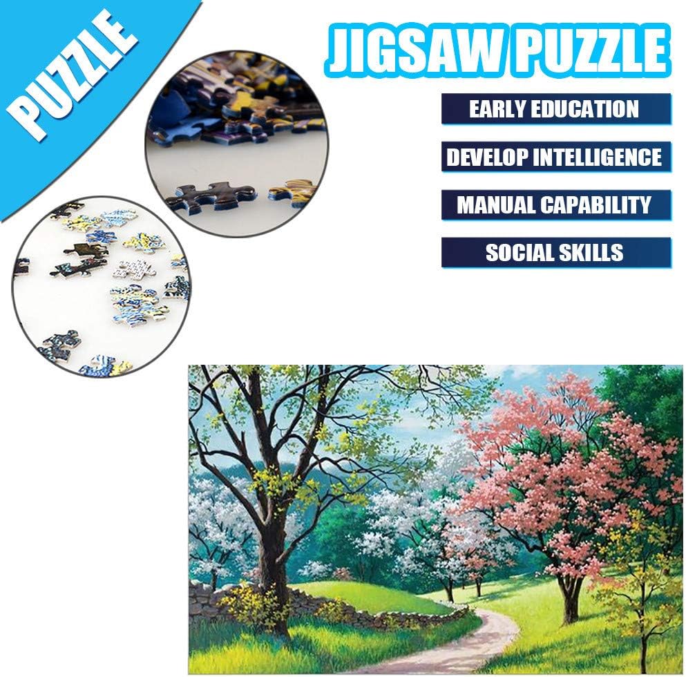 1000 Piece Signature Collection Jigsaw Puzzle Set, Landscape Jigsaw Puzzle Adult Space Puzzle & Fun Fact Poster, Premium Recyclable Materials, Kids Educational Toy Set Spring Gift for Adult