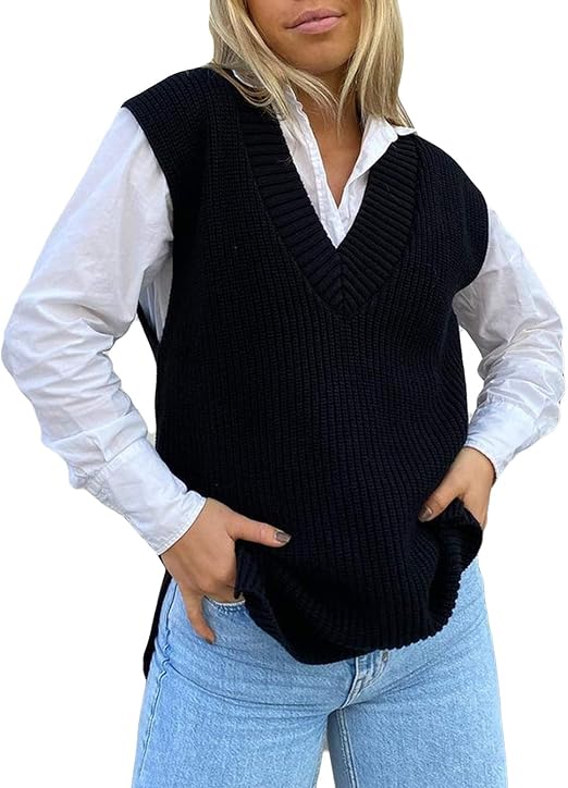 white jumper v neck