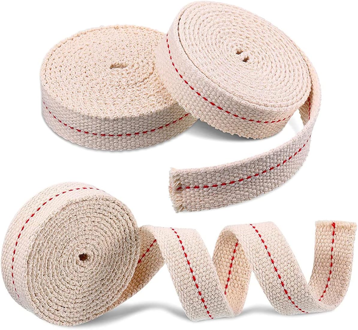Oil Lamps & Accessories - 3 Rolls Strong Flat Cotton Wick, 1/2 Inch Oil Lantern Wick for Kerosene Burner Stove Lighting Oil Lantern Oil Lamp Wick Roll Making DIY Accessory