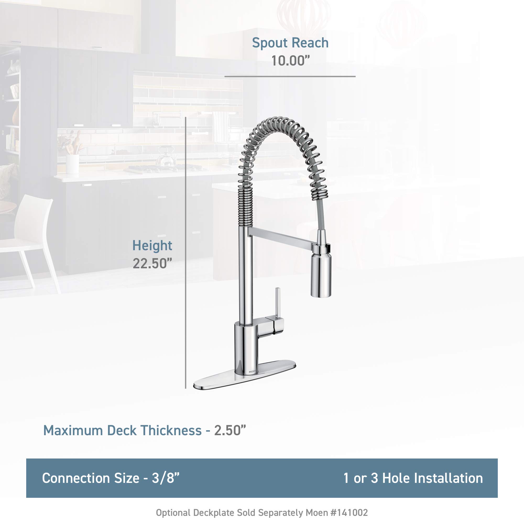 Moen 5923bl Align One Handle Pre Rinse Spring Pulldown Kitchen