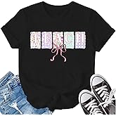 LBP Teacher Shirts for Women Teaching Life T-Shirt Teach Them Love Them Tee Tops