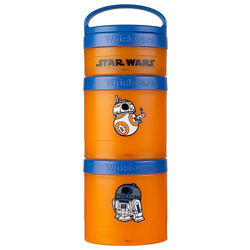 Whiskware Plastic Star Wars Snack Containers for Toddlers and Kids
