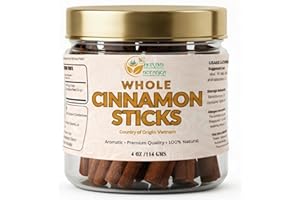 Herbs Botanica Cinnamon Sticks Vietnamese Cinnamon Saigon cinnamon 100% Natural Whole Cinnamon Sticks for Cooking, Baking, Teas, Beverages 3 inch+ Size Fresh and Aromatic, Perfect for Bulk Use 4 oz
