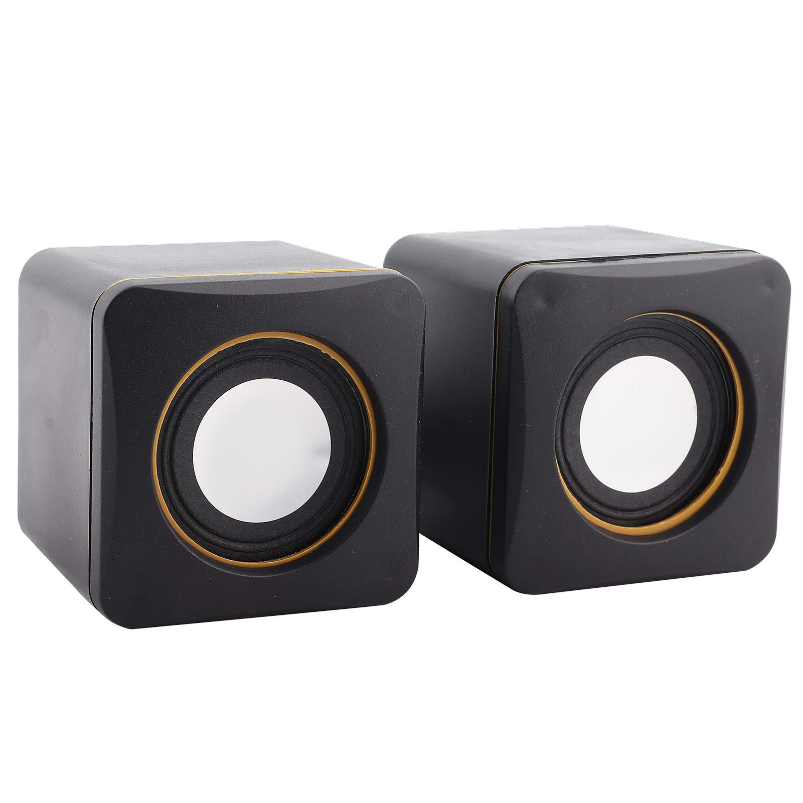 ciciglow USB Powered Stereo Speaker System,Computer Speakers,Small Size,with 3.5 mm Aux Audio Plug to Connect to Laptop, Notebook, Desktop, Computer,Black(Two-channel)