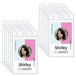 Uniclife 12 Pack Vertical ID Card Badge Holder