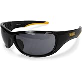 DEWALT DPG94-2C Dominator Z87+ Safety Glasses &ndash; Black Full Frame &amp; Smoke Lens &ndash; Rubber Temples &amp; Nosepiece &ndash; 1 Pair