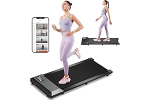 MJWW Walking Pad, 2024 Upgraded Smart Under Desk Treadmill, Mini Treadmill for Small Spaces, Treadmills for Home 265 lbs Weight Capacity, Lightweight Walking Treadmill with LED Display & Remote Control