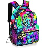 Moduyok Backpack For Boys Graffiti Game School Backpack for Boys Kids Children Teens Elementary Middle School Students Bookbag Ages 6-18 Lightweight Travel Back Pack
