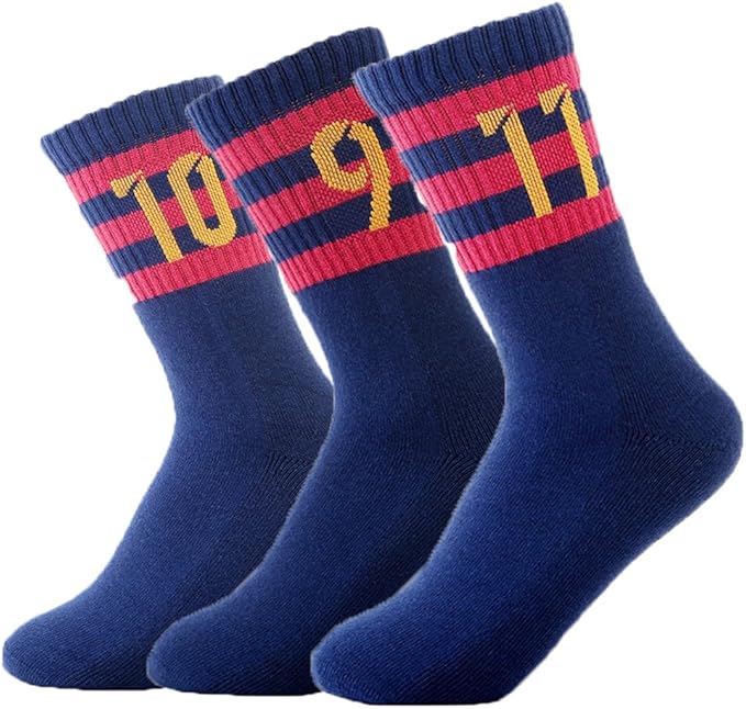Amazon.com: ONEMALL FC Barcelona Soccer/Football Sports Crew Socks 3 Pair-Pack: Clothing