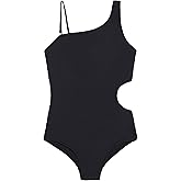Kanu Surf Girls Cori Beach Sport One Shoulder Side Cut UPF 50 1pc Swimsuit