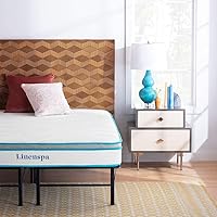 8 Inch Memory Foam and Innerspring Hybrid Mattress with Linenspa 14 Inch Folding Platform Bed Frame, Twin
