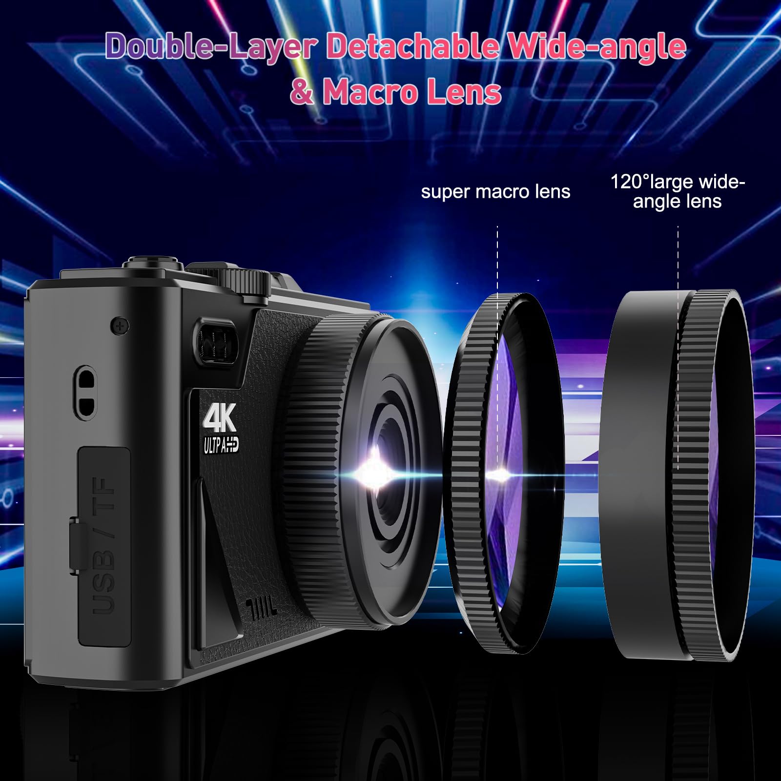 Mua 4K Digital Camera for Photography, WiFi UHD Autofocus 64MP Vlogging ...