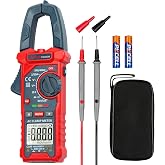 AstroAI Digital Clamp Meter Multimeter 2000 Counts Amp Voltage Tester Auto-ranging with AC/DC Voltage, AC Current, Resistance, Capacitance, Continuity, Live Wire Test, NCV, Blue
