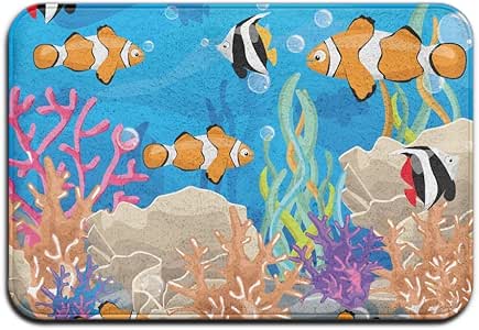 Amazon.com: Underwater Reef With Fish Indoor Bathroom Mats 2416 Inch