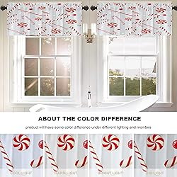 BaoNews Christmas White Kitchen Valances Half