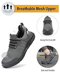 Suvysoo Steel Toe Shoes for Men Safety Puncture