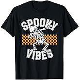 Spooky Squad Dabbing Skeleton Monster Kids Boys Halloween T-Shirt