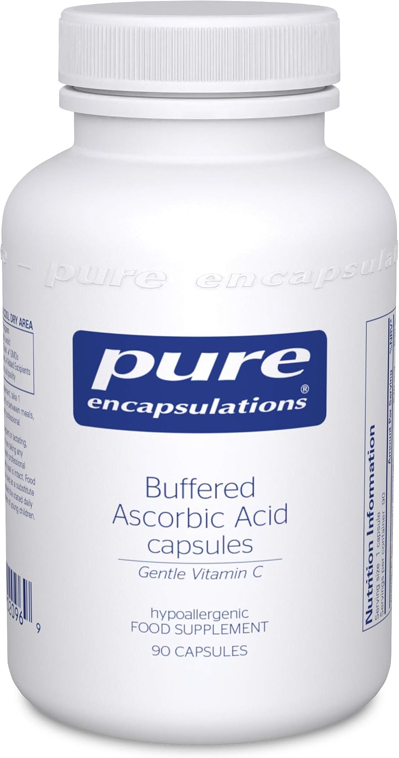 Pure Encapsulations Buffered Ascorbic Acid, Gentle Vitamin C 670mg, with Calcium Ascorbate