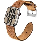 Falandi For Leather Apple Watch Band 41/40 / 38 mm, Retro Sunflower Western Style Replacement Strap Bracelet for iWatch Men Women Series 7/SE/6/5/4/3/2/1…