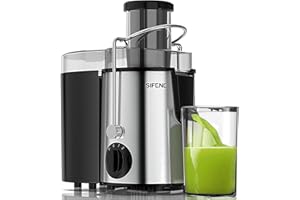 SiFENE Quick Juicer Machine, Centrifugal Juicer with 3" Big Mouth for Whole Fruits & Veggies, Easy to Clean, Non-BPA Stainless Steel Kitchen Juicer