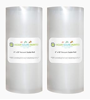 Amazon Com Two Foodvacbags Rolls Of 4 Mil Vacuum Sealer Bags One 8 - 