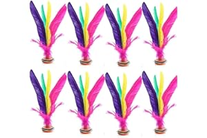 GOESUP 8 Pack Kick Shuttlecock Chinese Jianzi Foot Exercise for Competition Outdoor Sport Game