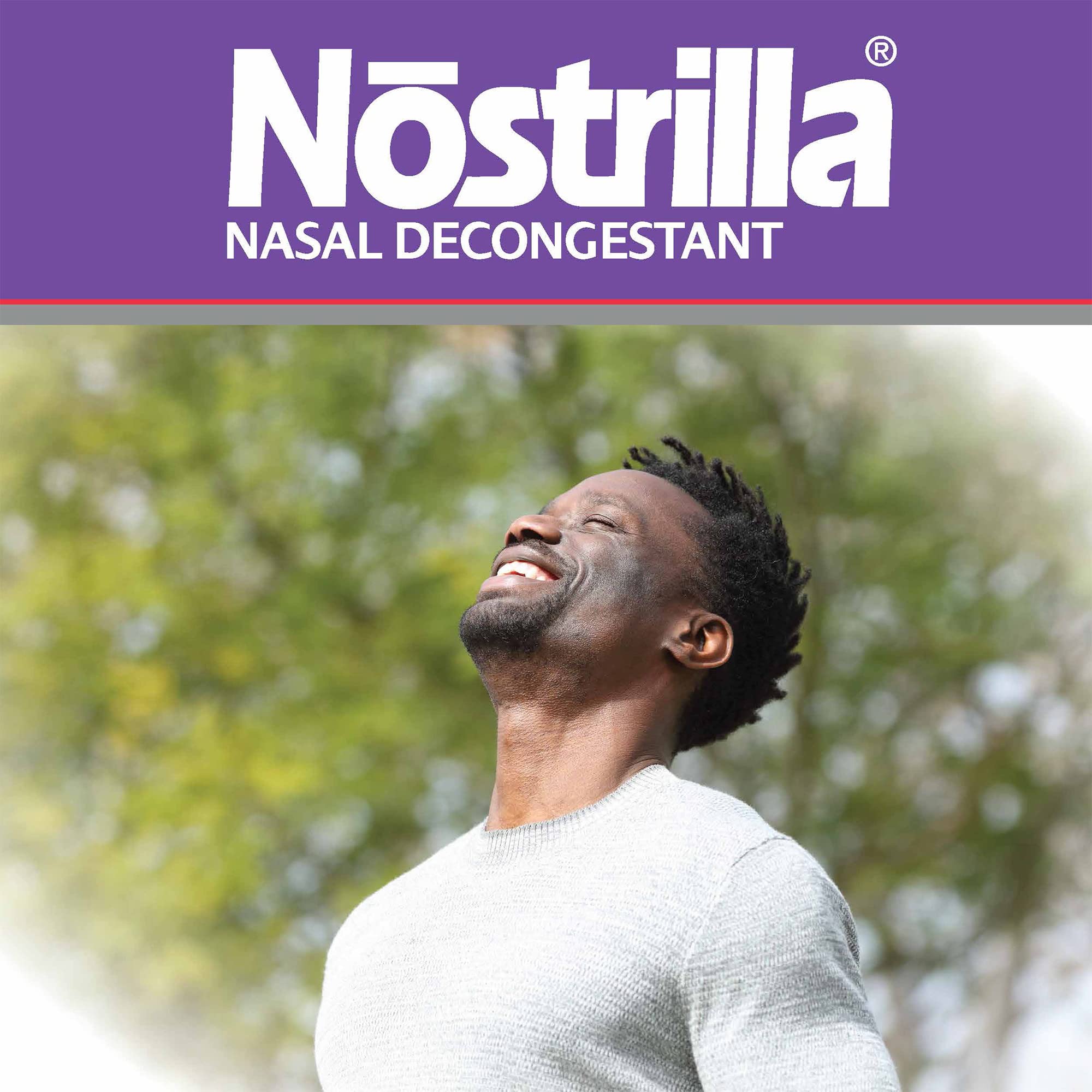 Nostrilla Nasal Decongestant, Effective Relief of Nasal Congestion, Up to 12 hours of Relief, 0.50 FL OZ