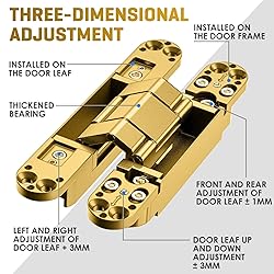 Loodmeo 6inch Hidden Door Hinges Invisible Hinges