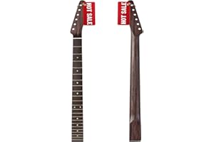 Amuic Electric Guitar Neck, 22 Frets Wenge Neck with Colored Shells Inlays for TL Style Guitar Parts Replacement (For TL Guitar)