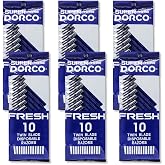 Dorco Fresh Twin Blade Disposable Razors for Men (60 Counts) &ndash; Smooth &amp; Comfortable Shave for Men and Women, Non-Slip Handle, Ideal for Sensitive Skin &amp; Travel