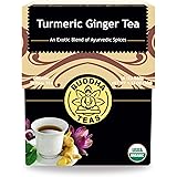 Buddha Teas Organic Turmeric Ginger Tea, 18 Bleach Tea Bags – Caffeine Free, Antioxidant, Antiviral, and Anti-Inflammatory, I