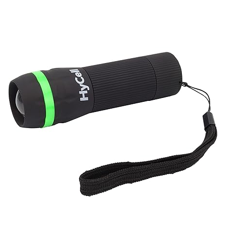 HyCell Mini LED Taschenlampe zoombar & fokussierbar inkl. AAA Batterien - Handliche LED Leuchte mit stufenloser Fokussierung 