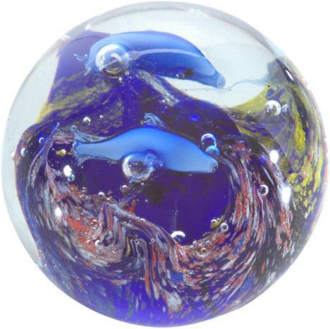 Dream Glass Ball Mini, Dolphin On Wave