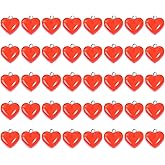 Tupalizy 40PCS Resin Heart Charms Love Heart Shaped Pendant Beads Dangle for Jewelry Making Bracelets Necklaces Earrings Keychains DIY Crafts Accessories Christmas Party Decor Gifts