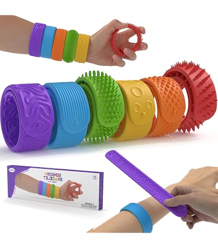 12 Anneaux Anti-stress Sensoriels - Pour Enfants Et Adultes, Autisme, TDAH, Anxiété, Couleurs Vives - 2