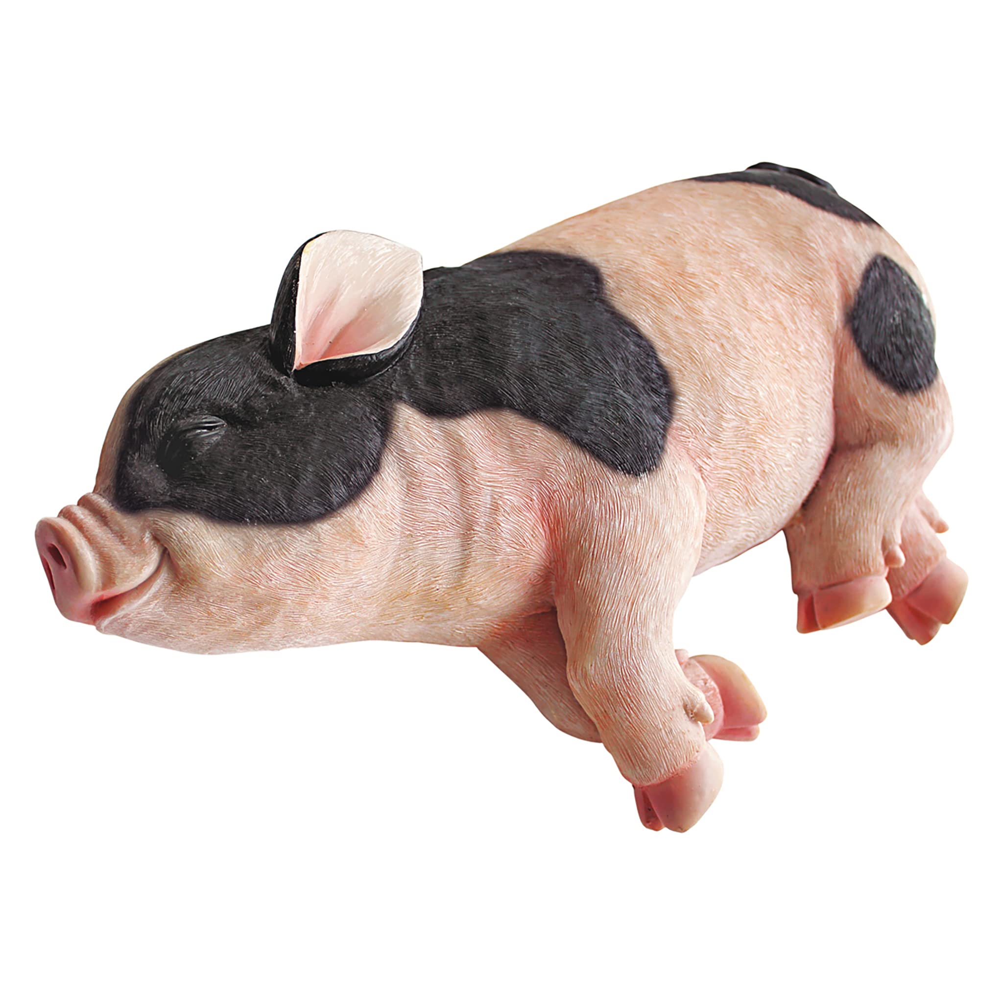 Design Toscano QM2580000 Sleeping Pig Garden Farm Animal Statue, 30.5 cm, Polyresin, Full Color