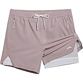 maamgic Men's Athletic Running Shorts with Liner Ultra Lightweight Workout Shorts 5"/ 7"