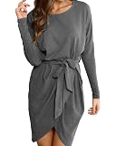 Emmay Strickkleid Damen Herbst Unifarben Bleistiftrock Mit Wesentlich