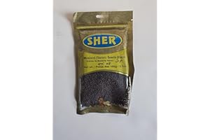 SHER Black Mustard Seeds, Saron Variety, 100g, Product of India