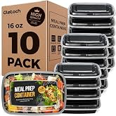 Glotoch Meal Prep Containers with Lids, 16 oz, 10 Pack (20-Piece) | Reusable BPA-Free Food Storage Containers, Leakproof and Durable, Microwave, Freezer and Dishwasher Safe, for Small Meals
