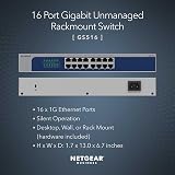 NETGEAR GS516 16 Port Gigabit Ethernet Unmanaged Switch Desktop Wall Rackmount view 2