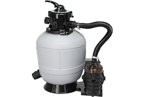 VINGLI Sand Pool Filter 14in Tank with A 3/4HP Pool Pump 115V,24H Timer Above Ground Inground Swimming Pool Pump with Filter Basket,3435GPH